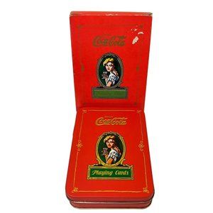 Coca-Cola Miss Marion Davies 2 New/Sealed Decks Playing Cards in Tin & Box 1980